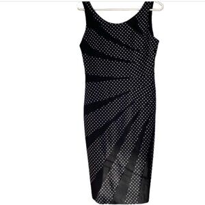 Joseph Ribkoff Black White Bodycon Midi Dress